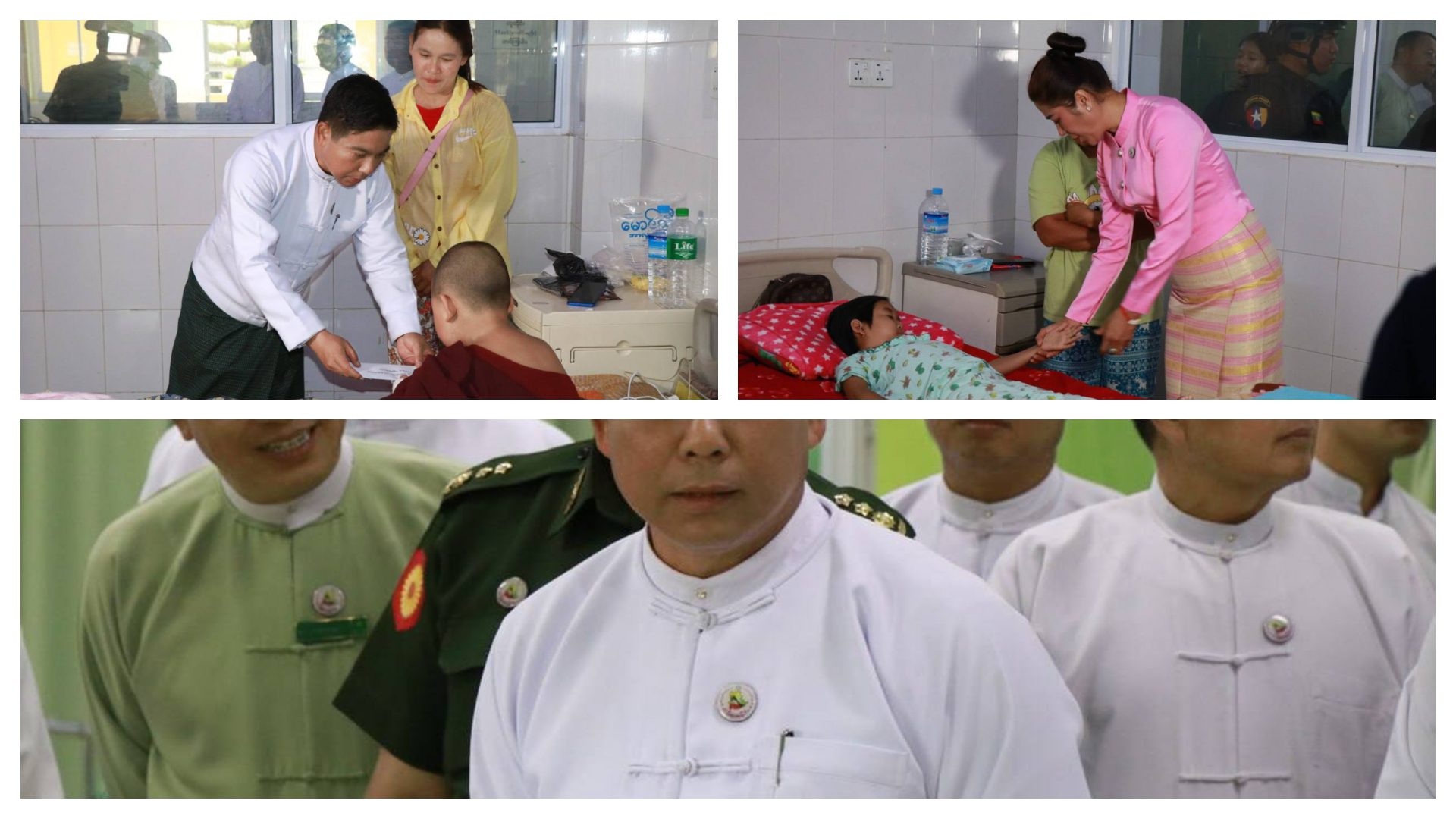နှစ်(၈၀)ပြည့် မြန်မာနိုင်ငံမီးသတ်တပ်ဖွဲ့နေ့အထိမ်းအမှတ်ကိုကြိုဆိုဂုဏ်ပြုသောအားဖြင့် မီးသတ်တပ်ဖွဲ့ဝင်များ မိခင်နှင့် ကလေးဆေးရုံတွင် စုပေါင်းသွေးလှူဒါန်း