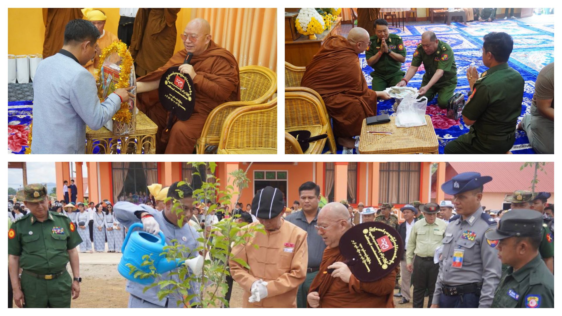 ရှမ်းပြည်နယ်ဝန်ကြီးချုပ် ဦးစိုင်းထိန်စိုးနှင့်ရှမ်းပြည်အစိုးရအဖွဲ့ ပင်လုံမြို့သို့ မန်ဆူဆရာတော် ဒေါက်တာဘဒ္ဒန္တပုညနန္ဒ သွားရောက်ကန်တော့