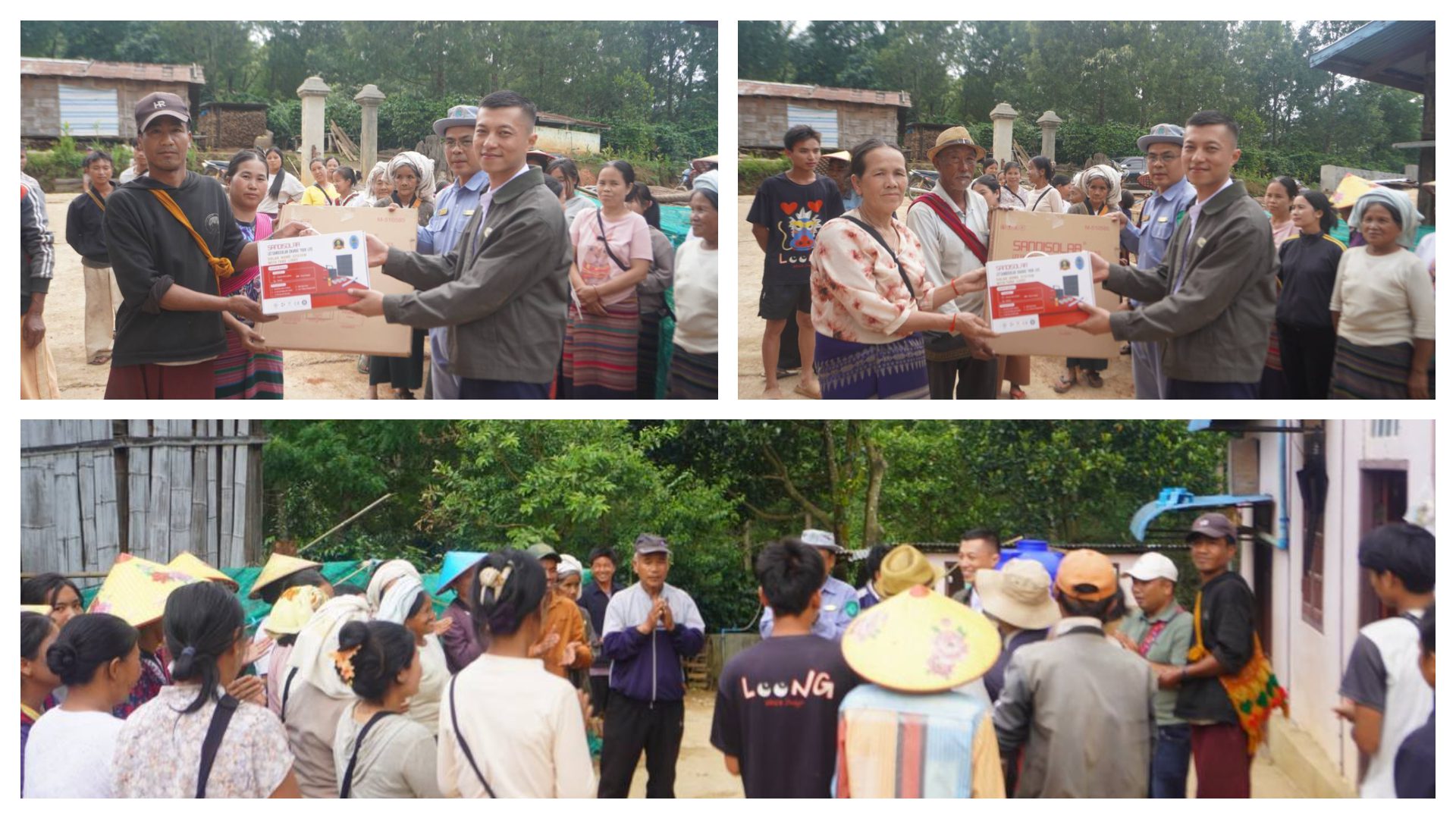 ဦးခွန်သက်နိုင်နှင့် သက်ဆိုင်ရာဌာနများ ပူးပေါင်း၍ ဆနင်းကျေးရွာတွင် ဆိုလာစနစ်များ ဖြန့်ဝေပေး