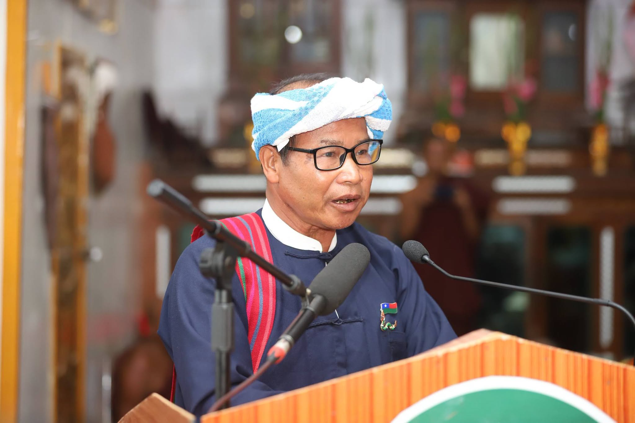 ကျေးရွာပြောင်းရွှေ့၍ ပြန်လည်တည်ဆောက်ရန် လျာထားမြေများအား ပအိုဝ်းကိုယ်ပိုင်အုပ်ချုပ်ခွင့်ရဒေသ ဦးစီးဥက္ကဋ္ဌ ဦးခွန်ဖိုးစိန် ကွင်းဆင်းလေ့လာ
