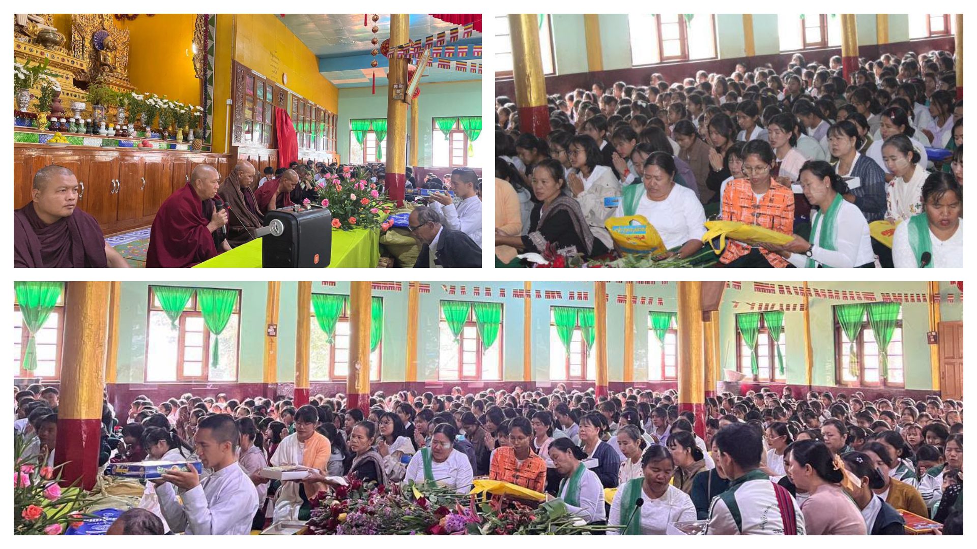 အ.ထ.က(၁) ပင်လုံ အခြေခံပညာအထက်တန်းကျောင်းမှ ဝါဆိုသင်္ကန်းနှင့် လှူဖွယ်ဝတ္ထုပစ္စည်းများ ဆက်ကပ်လှူဒါန်း